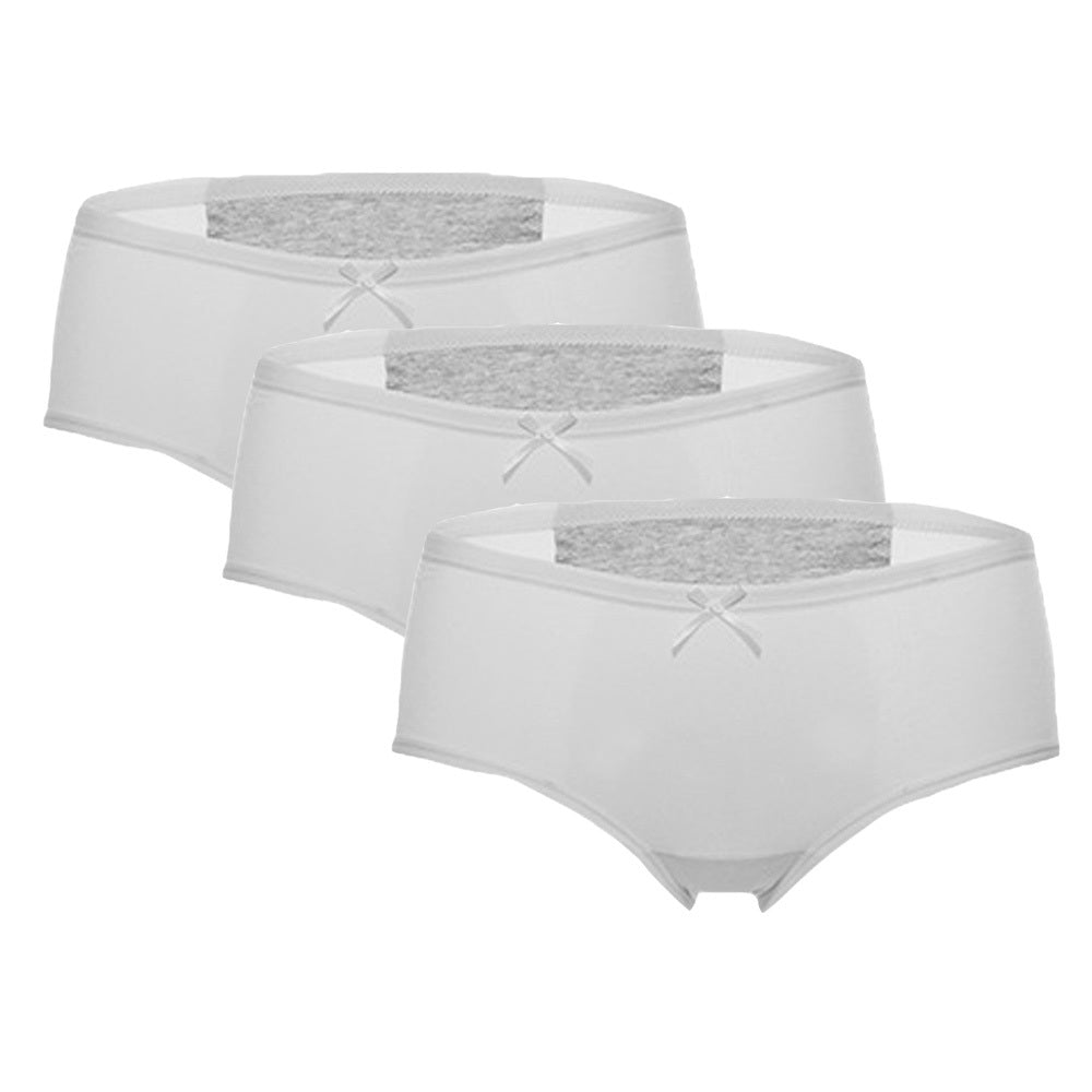 Set of three women's menstrual panties in various colors, comfortable and breathable underwear designed for menstrual protection.